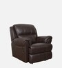 Cami Leatherette 1 Seater Motorized Recliner in Dark Chocolate Brown Colour