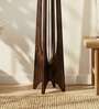 Camille Wooden Floor Lamp with Jute Shade & Brown Base