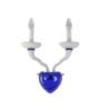 Campton Premium White & Blue Metal & Glass Wall Light