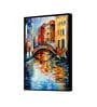 Canal Venice Multicolour Synthetic Wood Framed Canvas Wall Painting
