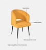 Canas Dining Chair In Yellow Colour Canas Dining Chair In Yellow Colour