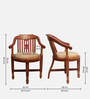 Canasto Teak Wood Arm Chair In Teak Finish (Set of 2)
