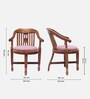 Canasto Teak Wood Arm Chair In Teak Colour (Set of 2)