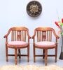 Canasto Teak Wood Arm Chair In Teak Colour (Set of 2)