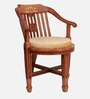 Canasto Teak Wood Arm Chairs Teak In Beige Finish