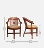 Canasto Teak Wood Arm Chairs Teak In Beige Finish
