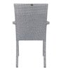 Canberra Wicker Table And Chair Set ( With 2 Chairs ) In Grey Finish