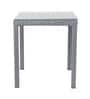 Canberra Wicker Table And Chair Set ( With 2 Chairs ) In Grey Finish