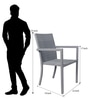 Canberra Wicker Table And Chair Set ( With 2 Chairs ) In Grey Finish