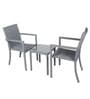 Canberra Wicker Table And Chair Set ( With 2 Chairs ) In Grey Finish