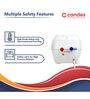 Candes 3-Litre Instant Electric Water Heater Multiple Safety Geyser ABS Body, White (Insto 3Ltr)