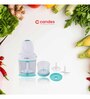 Candes Chop Master 250W Electric Chopper with Double Blade (White and Blue)