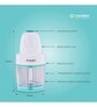 Candes Chop Master 250W Electric Chopper with Double Blade (White and Blue)