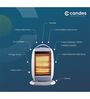 Candes Infra3 1200W Halogen Room Heater (White/Grey)