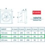 Candes Vento 200 MM with 5 Blade Exhaust Fan (8VentoW1cd)