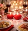 Red Heart Shape Valentine Candle Set Of 2
