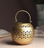 Set Of 3 Gold Metal Diwali Decoration Tea Light Holder