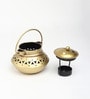 Set Of 3 Gold Metal Diwali Decoration Tea Light Holder