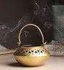 Set Of 3 Gold Metal Diwali Decoration Tea Light Holder
