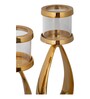 Hammerred Set Of 2 Gold Metal Table Tea Light Holder