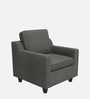 Candour Fabric 1 Seater Sofa In Grey Colour