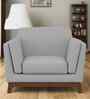 Candy Fabric 1 Seater Sofa in Dim Grey Color