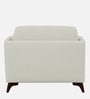 Candy Fabric 1 Seater Sofa in Pearl White Color
