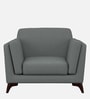 Candy Fabric 1 Seater Sofa in Nimbus Grey Color
