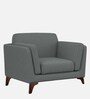 Candy Fabric 1 Seater Sofa in Nimbus Grey Color