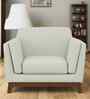 Candy Fabric 1 Seater Sofa in Pearl White Color