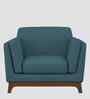 Candy Fabric 1 Seater Sofa in Sea Blue Color