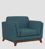 Candy Fabric 1 Seater Sofa in Sea Blue Color