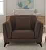 Candy Fabric 1 Seater Sofa in Beaver Brown Color