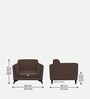 Candy Fabric 1 Seater Sofa in Beaver Brown Color