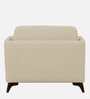 Candy Fabric 1 Seater Sofa in Cotton Beigen Color