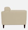 Candy Fabric 1 Seater Sofa in Cotton Beigen Color