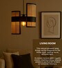 Cane & Bamboo Abstract Hanging Light (Brown,L47xW21xH39 Cm)