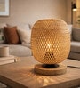 Cane and Bamboo Modern Mesh Table Lamp