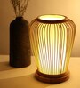 Cane and Bamboo Modern Table Lamp