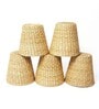 Set Of 5 Beige Seagrass Handwoven Multipurpose Planter & Storage Basket