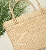 (1Pc) Beige Seagrass Handmade Storage Basket & Wardrobe Organiser