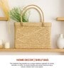 (1Pc) Beige Seagrass Handmade Storage Basket & Wardrobe Organiser