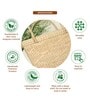 (1Pc) Beige Seagrass Handmade Storage Basket & Wardrobe Organiser