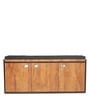 Agrabah Shoe Rack with Seating in Teak Finish