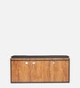 Agrabah Shoe Rack with Seating in Teak Finish