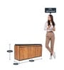 Agrabah Shoe Rack with Seating in Teak Finish