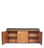 Agrabah Shoe Rack with Seating in Teak Finish