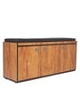 Agrabah Shoe Rack with Seating in Teak Finish