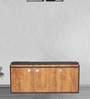 Agrabah Shoe Rack with Seating in Teak Finish