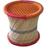 Ethnic Wicker Seating Stool in Red Colour